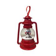 RED SNOWING LANTERN WITH SNOWMAN