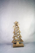 30CMH CARVED WOOD TREE WITH GOLD GILT COVERING