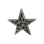 CARVED WOOD STAR WITH SILVER GILT COVERING