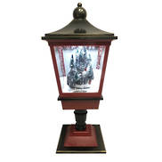 RED/GREEN TABLE LAMP WITH TRAIN