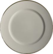 CHARGER PLATE - WHITE/GOLD SMALL SPOTS (12)