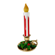 37.5CMH RED/WHITE LED CANDLE