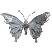 17.5CMW SILVER BUTTERFLY ON CLIP