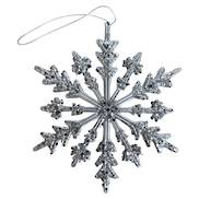 Silver snowflake hanger with barbs (12)