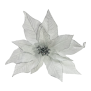30cmd White poinsettia on clip (12)
