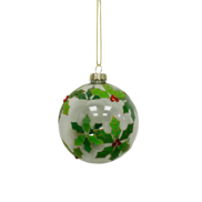 CLEAR GLASS IVY BALL (12)