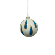 WHITE BALL WITH BLUE RAIN DROP (12)