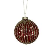 red with gold glitter line ball hanger (12)