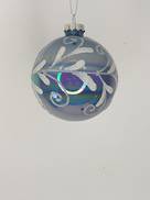 pur/blue with white flower glass ball hanger (12)