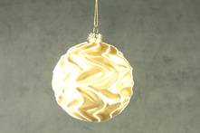 8CMD GOLD GLASS BALL WITH WAVY WHITE LINES (12)