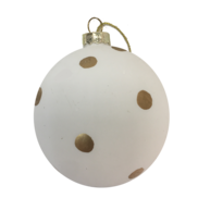 9CMD WHITE GLASS BALL WITH GOLD DOTS (12)