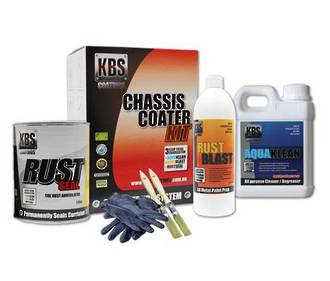 57003 KBS CHASSIS COATER KIT FOR FULL SIZE CAR OR UTE SILVER