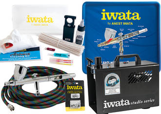 FIWTRADE Iwata Tradesperson Air Brush Kit Large Gravity 6 Piece