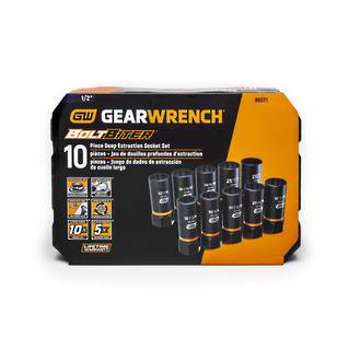 86071 Gearwrench 10 Pc. 1/2” Drive Bolt Biter™ Deep Extraction Socket Set