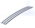 612HS USA Aluminium Ramp (Single) Heavy Duty Arched. Total Capacity 454Kg. Ramp is 1.83M (6Ft) Long x 300mm (12") Wide
