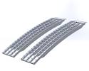 6165 USA Aluminium Ramps (Pair) Arched. Total Capacity 2260Kg. Each Ramp :1.83M (6Ft) Long x 405mm (16”) Wide