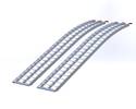 712 USA Aluminium Ramps (Pair) Arched. Total Capacity 680Kg. Each Ramp:2.235M (7Ft) Long X 300mm (12”) Wide