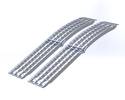 716HFR USA Aluminium Ramps (Pair) Arched Folding. Total Capacity 1360Kg. Each Ramp: 2.2M (7Ft) Long x 406mm (16") Wide