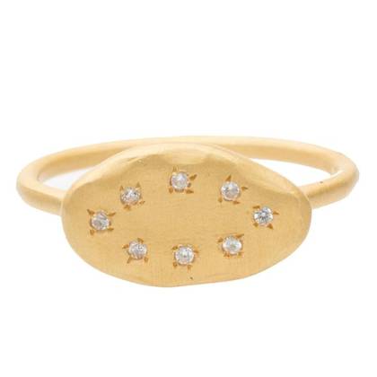 Cubic Zirconia Irregular Oval Ring (sold out)