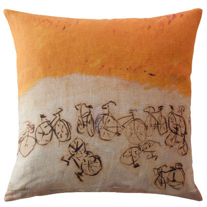 Maison Lévy A Bicyclette Cushion 55cm (available to order)
