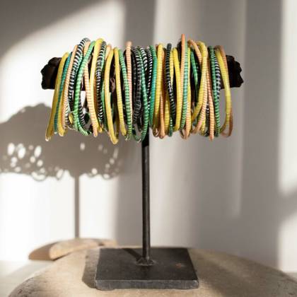 Jokko Bracelets from Mali Africa - Falling Leaves Set of 8