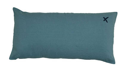 Large Pure linen Lovers cushion in Mineral 55 x 110cm (available to order)