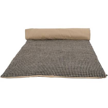 French Linen Sofa Mattress in Charbon Gingham - washable (sold out)