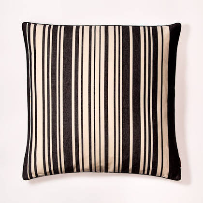 Cushion French Stripe Tom Noir 60cm