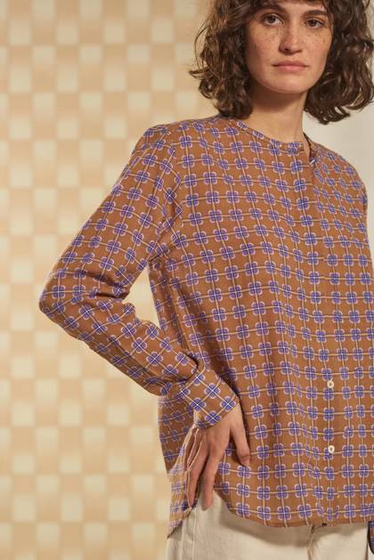 Moismont Shirt pure Cotton - design Lucia in Clover Nut (sold out)