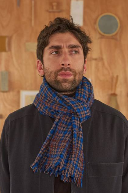 Moismont Wool Scarf - design n° 702 Blue Worker (sold out)