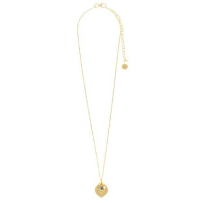 Necklace - Tear Drop Goddess Pendant with Multi Tourmaline Beads