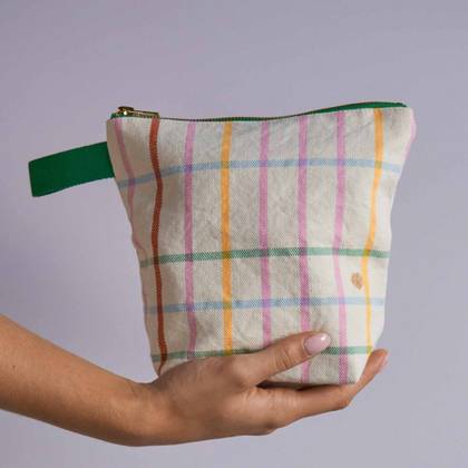 Toiletry Bag Organic Cotton Large - Multicolour