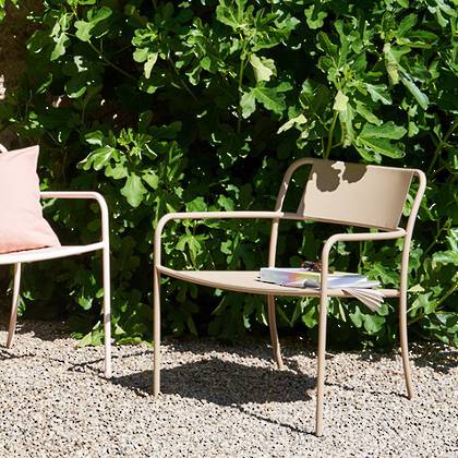Tolix Patio range - Lounge Chair in Sable (available to order)