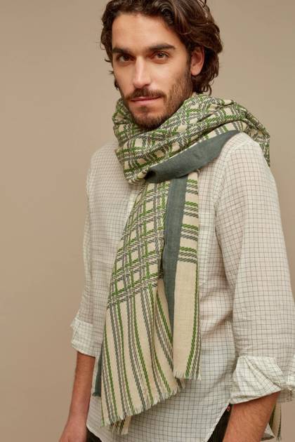Moismont Wool Scarf - design n° 544 Evergreen