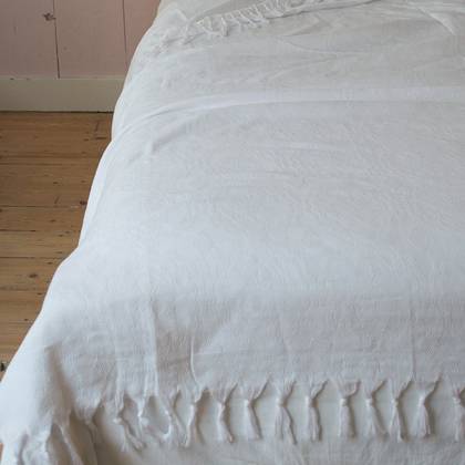 Turkish Cotton Bedcover - White (sold out)
