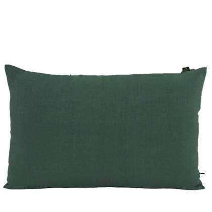 Plain Linen 40 x 60cm Cushion in Eucalyptus Green