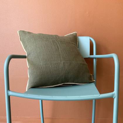 Plain Linen Cushion in Kaki - in 3 sizes from: