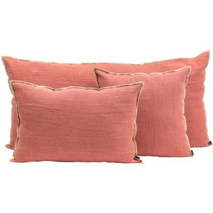 Plain Linen Cushion in Rose Pink - in 3 sizes from:
