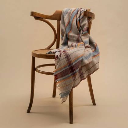 French 100% Wool Blanket / Throw - design n°76 Terracotta (sold out)