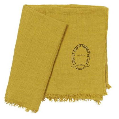 Bed & Philosophy Pure Linen Throw - Curry (available to order)