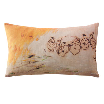 Maison Lévy A Bicyclette Cushion 50 x 30cm (available to order)