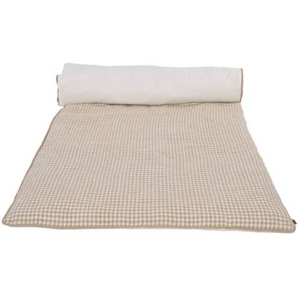 French Linen Sofa Mattress in White Gingham - washable (sold out)