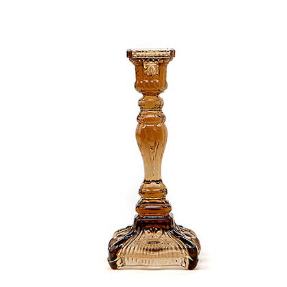 Portuguese Glass Candlestick - Champagne (available to order)