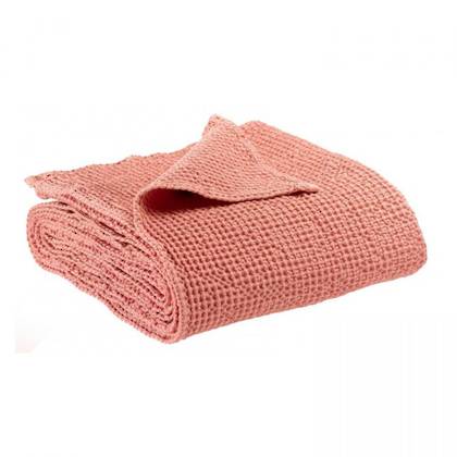 Portuguese Cotton Throw in Blush Pink - medium