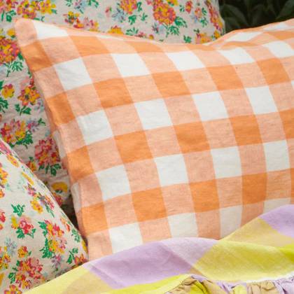 Peaches & Cream Linen Standard Pillowcase - set of 2 (1 left)