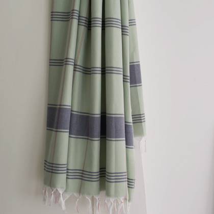 Turkish Organic Cotton Towel - Sage Green