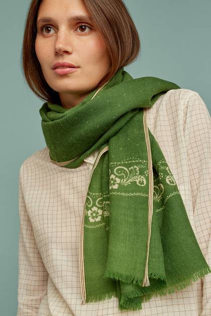 Moismont Wool Scarf - design n° 537 Evergreen (1 left)