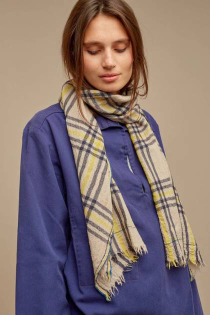 Moismont Wool & Cashmere Scarf - design n° 547 Dutch Blue (sold out)