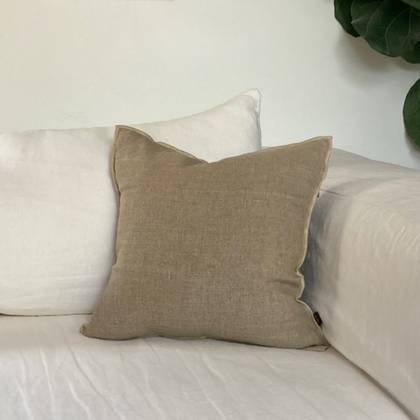 Plain Linen Cushion in Natural - in 3 sizes from: (sold out)
