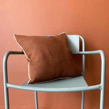 Plain Linen Cushion in Moka - in 3 sizes from: